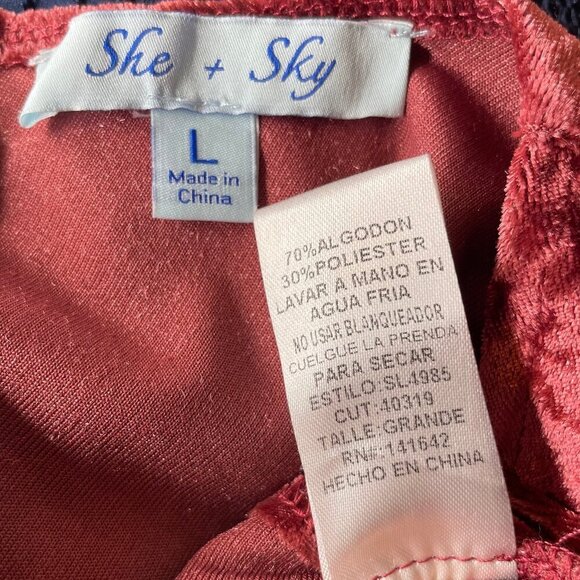 She + Sky Women's Romantic Velvet Velour Flirty Wrap Cut-out Y2k Vintage Dress L - Picture 4 of 5